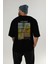 Van Gogh Arka Baskılı Oversize T-Shirt Erkek Kadın Bisiklet Yaka Pamuk Tişort 5