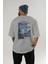 Van Gogh The Starry Night Arka Baskılı Oversize T-Shirt Erkek Kadın Bisiklet Yaka Pamuk Tişort 4