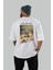 Paul Cezanne Curtain Arka Baskılı Oversize T-Shirt Erkek Kadın Bisiklet Yaka Pamuk Tişort 4