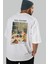 Paul Cezanne Curtain Arka Baskılı Oversize T-Shirt Erkek Kadın Bisiklet Yaka Pamuk Tişort 7