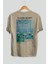 Claude Monet Arka Baskılı Oversize T-Shirt Erkek Kadın Bisiklet Yaka Pamuk Tişort 2
