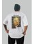 Van Gogh Self Portrait Arka Baskılı Oversize T-Shirt Erkek Kadın Bisiklet Yaka Pamuk Tişort 1