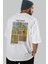 Van Gogh Arka Baskılı Oversize T-Shirt Erkek Kadın Bisiklet Yaka Pamuk Tişort 7