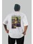 Leonardo Da Vinci Mona Lisa Arka Baskılı Oversize T-Shirt Erkek Kadın Bisiklet Yaka Pamuk Tişort 1