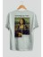 Leonardo Da Vinci Mona Lisa Arka Baskılı Oversize T-Shirt Erkek Kadın Bisiklet Yaka Pamuk Tişort 2