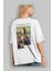 Leonardo Da Vinci Mona Lisa Arka Baskılı Oversize T-Shirt Erkek Kadın Bisiklet Yaka Pamuk Tişort 3