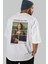 Leonardo Da Vinci Mona Lisa Arka Baskılı Oversize T-Shirt Erkek Kadın Bisiklet Yaka Pamuk Tişort 7