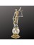 Themis Adalet Terazisi Heykeli ve Dünya Biblo Gümüş 24CM 5