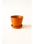 Tabaklı Turuncu Konik Çömlek Saksı 14X15 cm 2