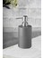 Lüks Gri Porselen Sıvı Sabunluk - Sıvı Sabun ve Bulaşık Deterjanı Şişesi, Banyo ve Mutfak Sabunluğu 3