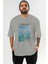 Claude Monet Ön Baskılı Oversize T-Shirt Erkek Kadın Bisiklet Yaka Pamuk Tişort 1
