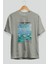 Claude Monet Ön Baskılı Oversize T-Shirt Erkek Kadın Bisiklet Yaka Pamuk Tişort 2