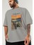 Edvard Munch Scream Ön Baskılı Oversize T-Shirt Erkek Kadın Bisiklet Yaka Pamuk Tişort 3
