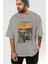Edvard Munch Scream Ön Baskılı Oversize T-Shirt Erkek Kadın Bisiklet Yaka Pamuk Tişort 6