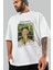 Frida Kahlo Ön Baskılı Oversize T-Shirt Erkek Kadın Bisiklet Yaka Pamuk Tişort 3