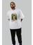 Frida Kahlo Ön Baskılı Oversize T-Shirt Erkek Kadın Bisiklet Yaka Pamuk Tişort 8
