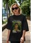 Frida Kahlo Ön Baskılı Oversize T-Shirt Erkek Kadın Bisiklet Yaka Pamuk Tişort 5