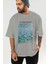 Claude Monet Ön Baskılı Oversize T-Shirt Erkek Kadın Bisiklet Yaka Pamuk Tişort 6