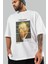 Van Gogh Self Portrait Ön Baskılı Oversize T-Shirt Erkek Kadın Bisiklet Yaka Pamuk Tişort 3
