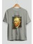 Van Gogh Self Portrait Ön Baskılı Oversize T-Shirt Erkek Kadın Bisiklet Yaka Pamuk Tişort 2