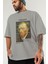 Van Gogh Self Portrait Ön Baskılı Oversize T-Shirt Erkek Kadın Bisiklet Yaka Pamuk Tişort 3