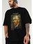 Van Gogh Self Portrait Ön Baskılı Oversize T-Shirt Erkek Kadın Bisiklet Yaka Pamuk Tişort 3