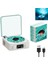 Nostalji Plak Çalar Bluetooth Subwoofer 3d Ses Dalgası Retro Müzik Plak Çalar Aura Bulutlusu Ledli 8