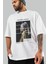 Johannes Vermeer Ön Baskılı Oversize T-Shirt Erkek Kadın Bisiklet Yaka Pamuk Tişort 3