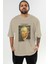 Van Gogh Self Portrait Ön Baskılı Oversize T-Shirt Erkek Kadın Bisiklet Yaka Pamuk Tişort 1
