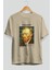 Van Gogh Self Portrait Ön Baskılı Oversize T-Shirt Erkek Kadın Bisiklet Yaka Pamuk Tişort 2