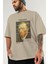 Van Gogh Self Portrait Ön Baskılı Oversize T-Shirt Erkek Kadın Bisiklet Yaka Pamuk Tişort 3