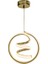 Darbeli Gold Kaplama Modern Sarkıt 3 Renk LED Avize Koridor - Oturma Odası Ledli Avize Gold 1