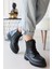 Bernishoes Daum Siyah Cilt Bağcıklı Bot 3