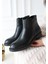 Bernishoes Moed Siyah Cilt Topuklu Bot 1