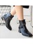 Bernishoes Roxani Siyah Cilt Topuklu Bot 4