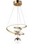 Kaos Mini Top'lu Gold Kaplama Modern Sarkıt 3 Renk LED Avize Salon - Oturma Odası Ledli Avize Gold 1