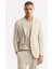 Erkek Taş Mono Yaka Viskon Karışımlı Hafif Bi-Stretch Blazer Comfort Slim Fit Ceket A51Y4006 6