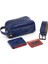 Lacivert Erkek Set: El Çantası, Cüzdan, Kemer ve Kartlık Kombini 1
