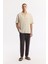 Erkek Bej Oversize Fit Apaj Yaka %100 Keten Kısa Kol Rahat Kesim Gömlek A51y2209 7