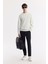 Erkek Ekru Bisiklet Yaka Jakarlı Elastan Sweatshirt A51y1230 7