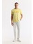 Erkek Sarı Regular Fit Bisiklet Yaka Enjeksiyon Baskılı Interlok T-shirt A51y1021 6