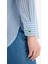 Relax Fit Baskılı Flamlı Pamuk Çizgili Uzun Kollu Gömlek Tunik C8854AX25SM 7