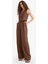 Wide Leg Çift Cepli Yüksek Bel Standart Boy Keten Karışımlı Pantolon E1986AX25AU 3