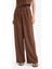 Wide Leg Çift Cepli Yüksek Bel Standart Boy Keten Karışımlı Pantolon E1986AX25AU 5
