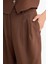 Wide Leg Çift Cepli Yüksek Bel Standart Boy Keten Karışımlı Pantolon E1986AX25AU 6