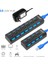 "usb Hub 3 0 5gbps Yüksek Hızlı USB Port Hub USB Ayırıcı Güç Adaptörü 4/7 USB Çoklu Port Çoklu Genişletici Anahtarı Pc Dizüstü Bilgisayar Için " (Yurt Dışından) 3