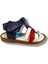 Şirinbebe 3019-20 3 Şeritli Cırt Bant Erkek Çocuk Sandalet Lacivert Kırmızı 21-25 2