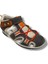 Smallfootss 3012-20 Cırtlı Erkek Çocuk Sandalet Füme Turuncu 21-25 1