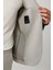 Erkek Gri Astarsız Keten Karışımlı Lightweight Comfort Slim Fit Ceket A41Y4029 6