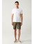 Erkek Beyaz T-shirt 2'li %100 Pamuk Bisiklet Yaka Regular Fit E001012 6